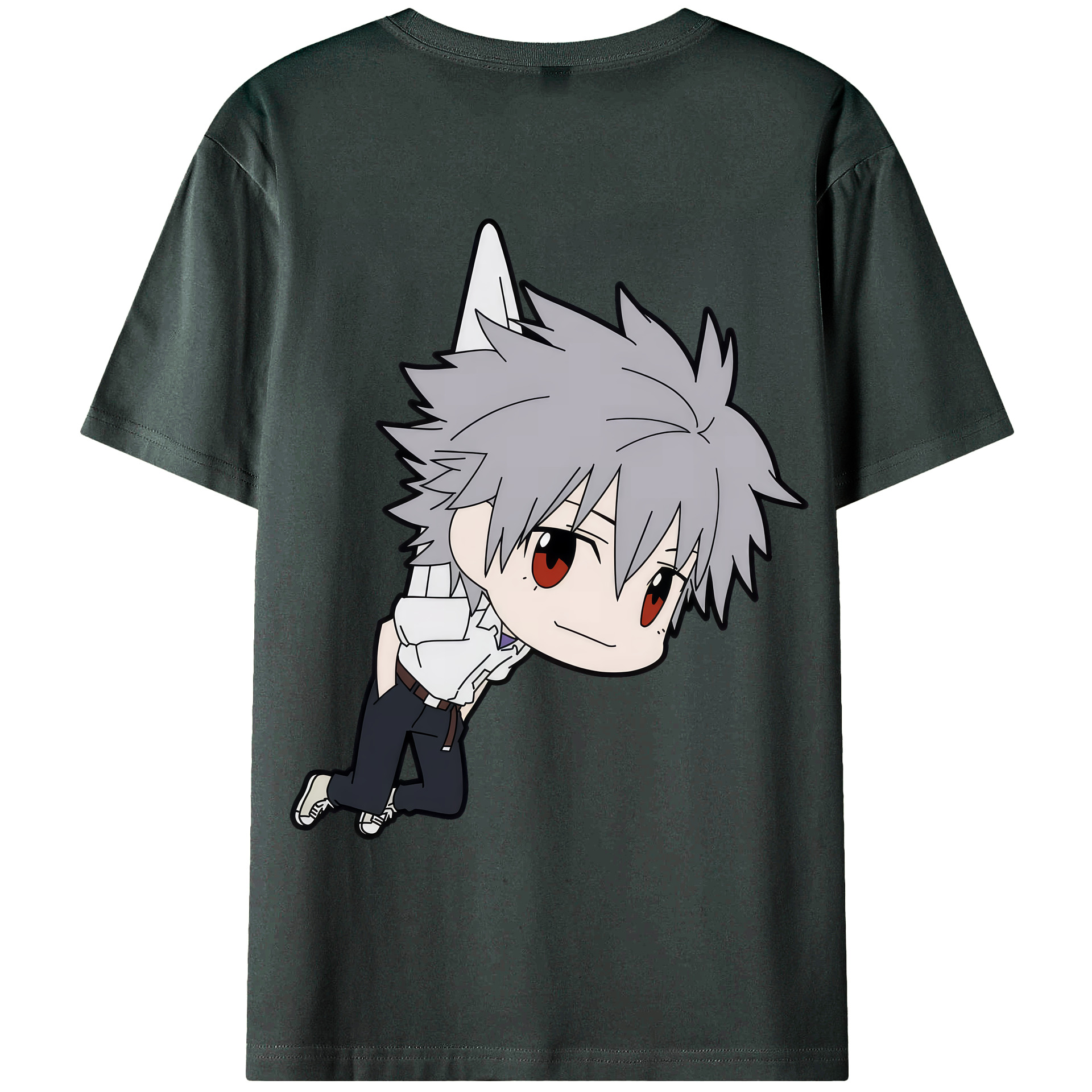 （画像用） EVA 新世紀エヴァンゲリオン 綿100％ メンズ半袖Tシャツ（バックプリント） 通気性